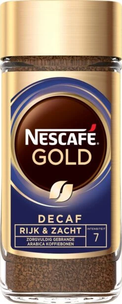 Nescafé Gold Decafé Oploskoffie - 6 Potten à 100 Gram -Koffie Drinken Winkel 484x1200 1
