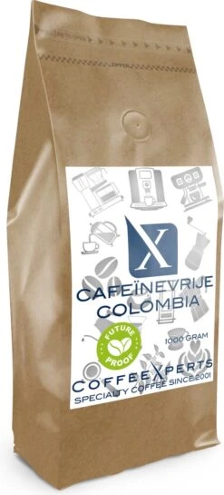 Koffiebonen - Cafeïnevrije Colombia - 1 Kg - Future Proof - Espresso - Cappuccino - Filterkoffie - Specialty Coffee - Decaf - Vers Gebrande Aromatische Koffie - Koffie Bonen Voor Volautomatische En Handmatige Koffiemachine Met Bonen -Koffie Drinken Winkel 544x1200
