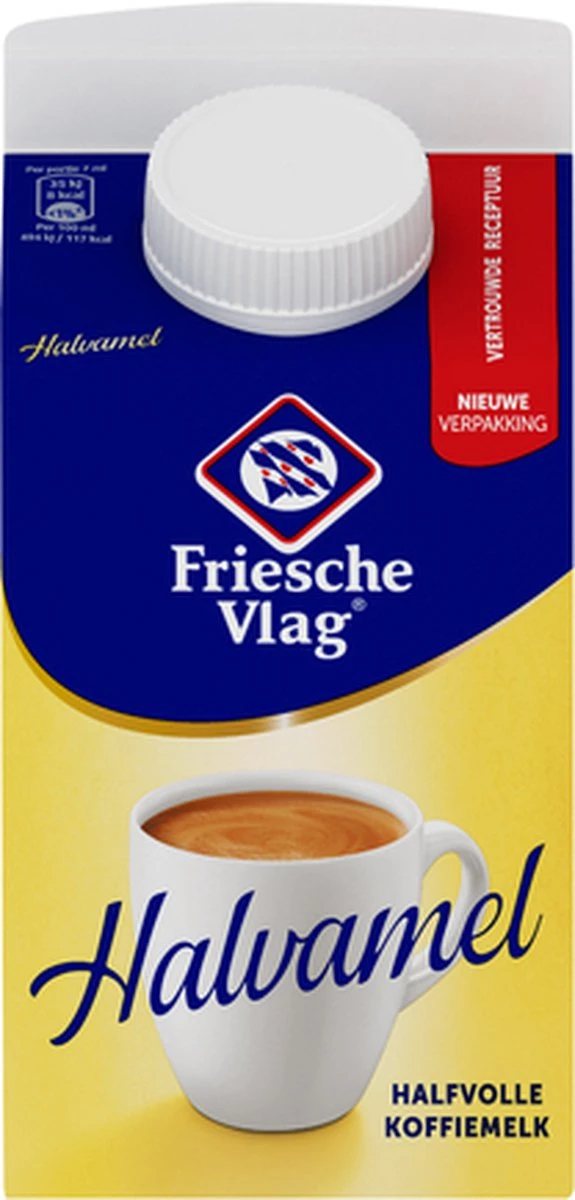 Friesche Vlag Koffiemelk Halvamel - 18 X 455 ML 1 Friesche Vlag Koffiemelk Halvamel - 18 X 455 ML