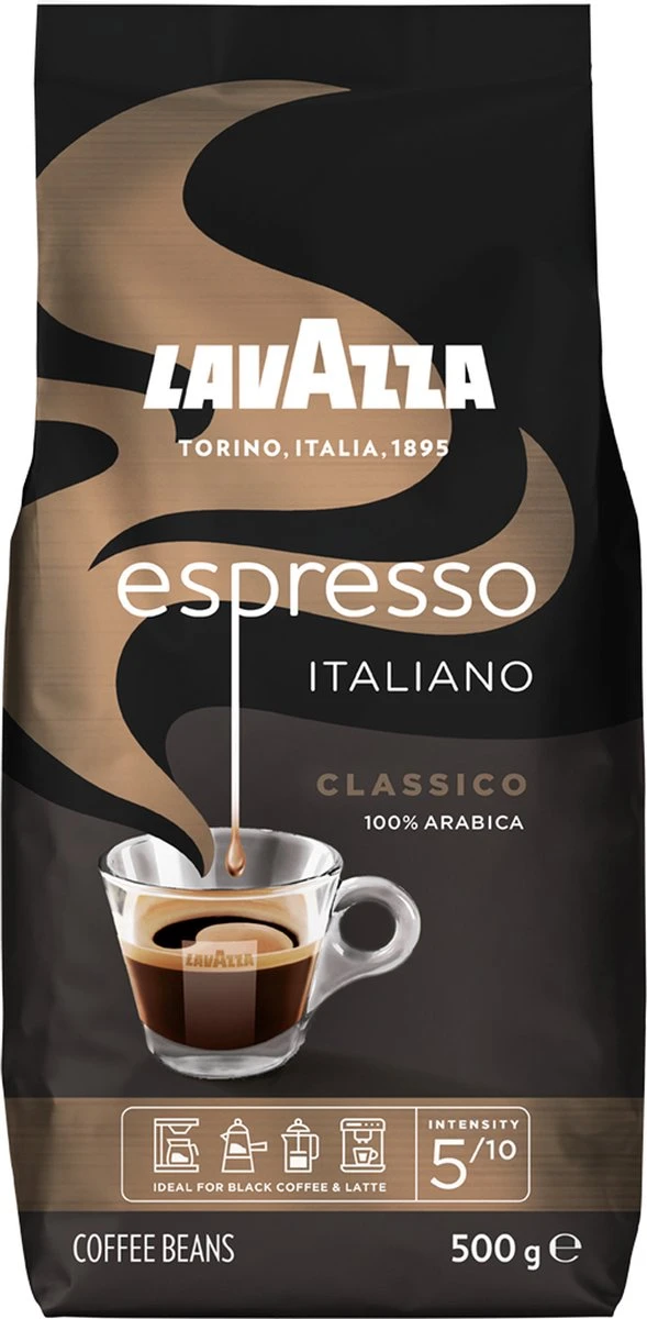 Lavazza Espresso Italiano Classico Koffiebonen - 500 Gram X4 5 Lavazza Espresso Italiano Classico Koffiebonen - 500 Gram X4 - Afbeelding 5