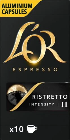 L'OR Espresso Ristretto (11) - 10 X 10 Koffiecups -Koffie Drinken Winkel 607x1200