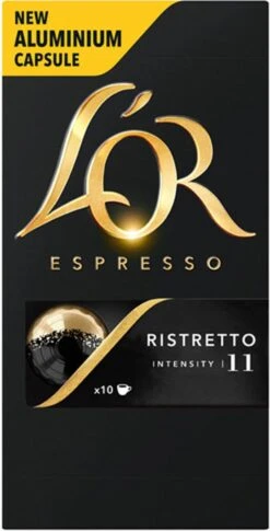 L'OR Espresso Ristretto (11) - 10 X 10 Koffiecups -Koffie Drinken Winkel 611x1200