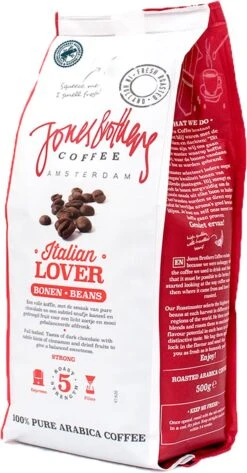 Jones Brothers Coffee Koffiebonen Italian Lover – 6 X 500 Gram -Koffie Drinken Winkel 627x1200 2