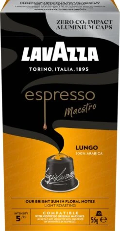 Lavazza Espresso Lungo - Aluminium Nespresso Capsules - 10 Stuks 13 Lavazza Espresso Lungo - Aluminium Nespresso Capsules - 10 Stuks -Koffie Drinken Winkel 627x1200