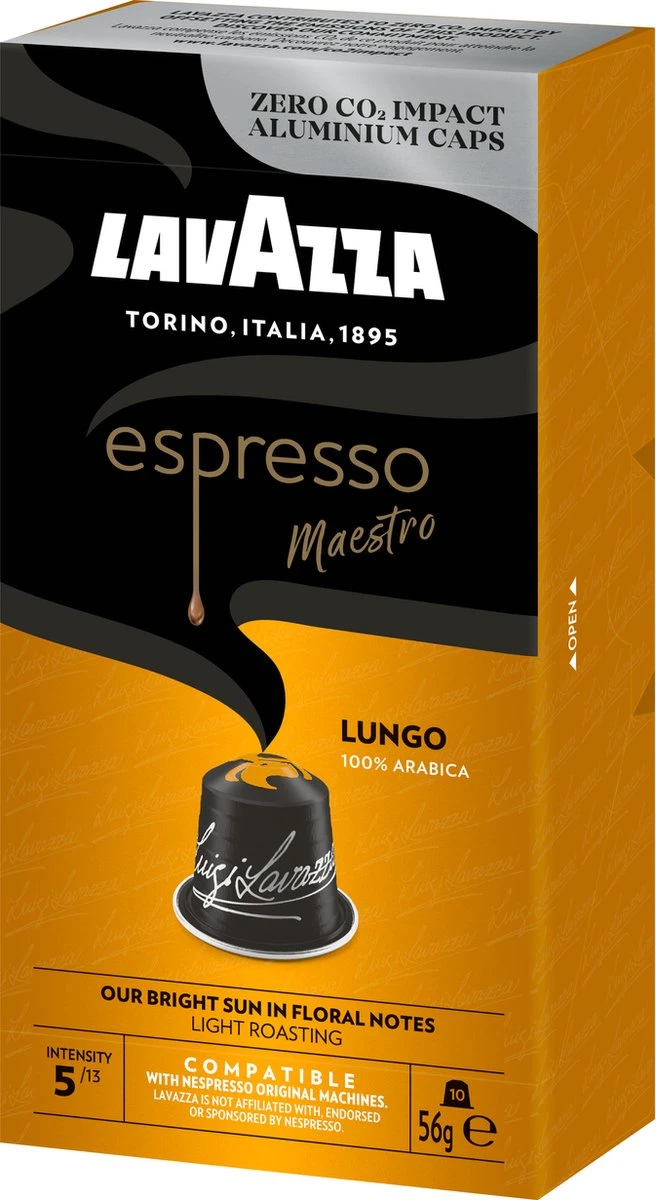 Lavazza Espresso Lungo - Aluminium Nespresso Capsules - 10 Stuks 6 Lavazza Espresso Lungo - Aluminium Nespresso Capsules - 10 Stuks - Afbeelding 6