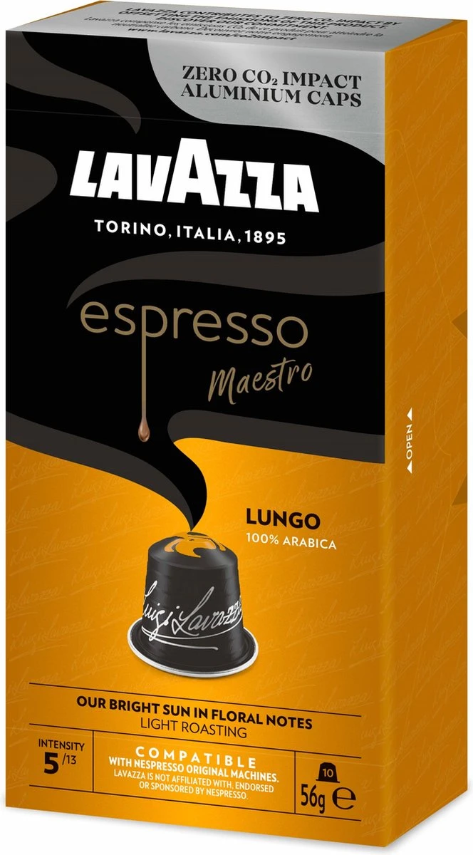 Lavazza Espresso Lungo - Aluminium Nespresso Capsules - 10 Stuks 4 Lavazza Espresso Lungo - Aluminium Nespresso Capsules - 10 Stuks - Afbeelding 4
