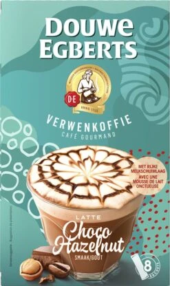 Douwe Egberts Latte Choco Hazelnut Oploskoffie - 5/9 Intensiteit - 5 X 8 Zakjes -Koffie Drinken Winkel 713x1200 4