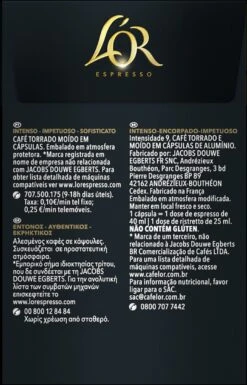 L'OR Espresso Forza Koffiecups - Intensiteit 9/12 - 4 X 40 Capsules -Koffie Drinken Winkel 770x1200