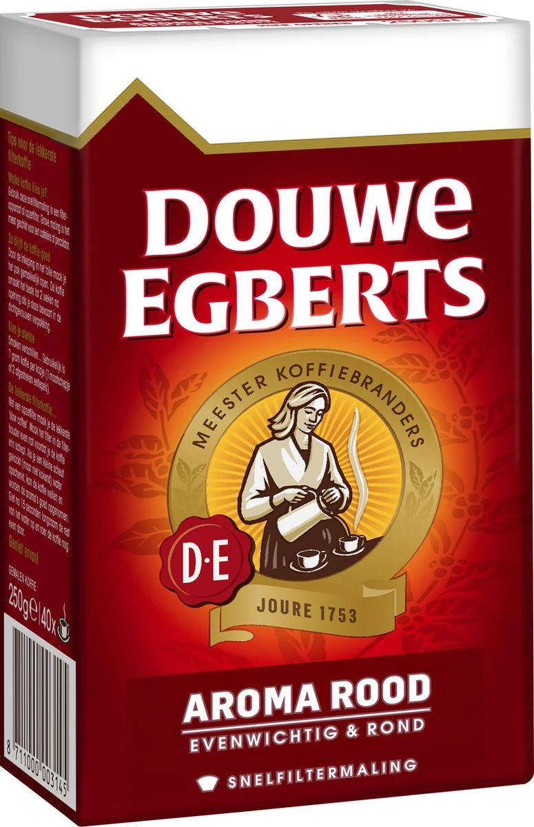 Douwe Egberts Aroma Rood Filterkoffie - 24 X 250 Gram 7 Douwe Egberts Aroma Rood Filterkoffie - 24 X 250 Gram - Afbeelding 7