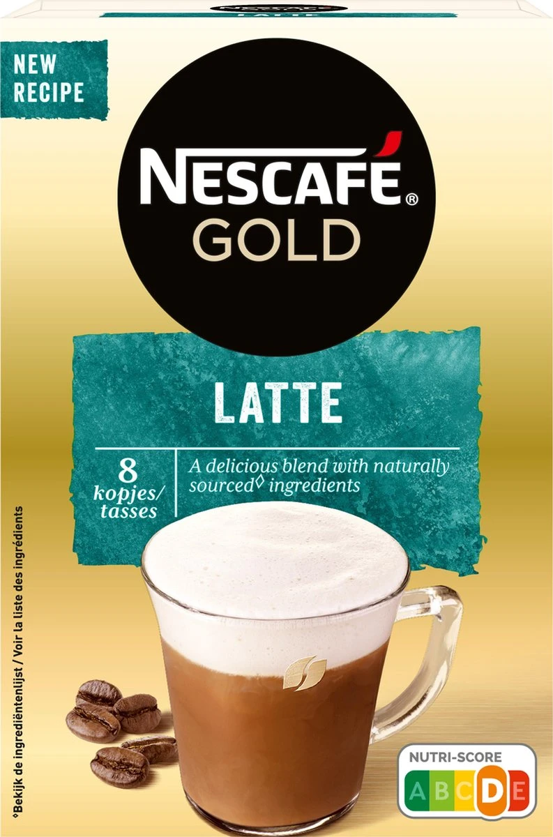 Nescafé Gold Latte Macchiato Oploskoffie - 6 Doosjes à 8 Zakjes 2 Nescafé Gold Latte Macchiato Oploskoffie - 6 Doosjes à 8 Zakjes - Afbeelding 2