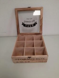 Merkloos Houten Theekist - 9-vaks Theedoos 7 Merkloos Houten Theekist - 9-vaks Theedoos -Koffie Drinken Winkel 900x1200 8