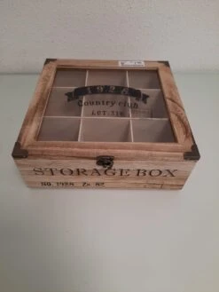 Merkloos Houten Theekist - 9-vaks Theedoos 9 Merkloos Houten Theekist - 9-vaks Theedoos -Koffie Drinken Winkel 900x1200 9