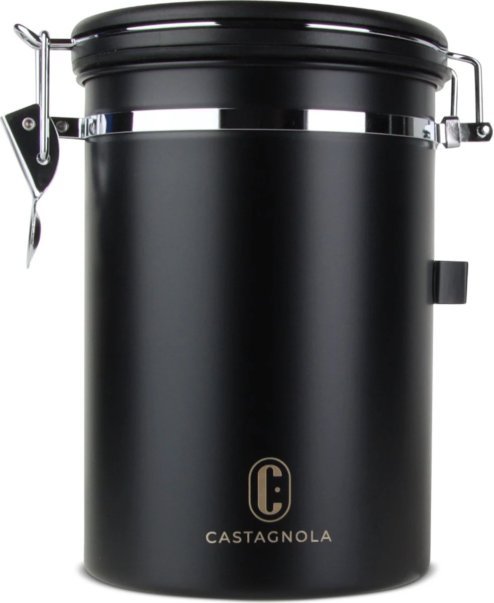 Castagnola Koffie Bewaarbus - Luchtdicht Met CO2 Uitlaat - Voor 600 Gram Koffiebonen - Koffieblik Matzwart Voorraadbussen - Voorraadbus - 1.8L 7 Castagnola Koffie Bewaarbus - Luchtdicht Met CO2 Uitlaat - Voor 600 Gram Koffiebonen - Koffieblik Matzwart Voorraadbussen - Voorraadbus - 1.8L - Afbeelding 7