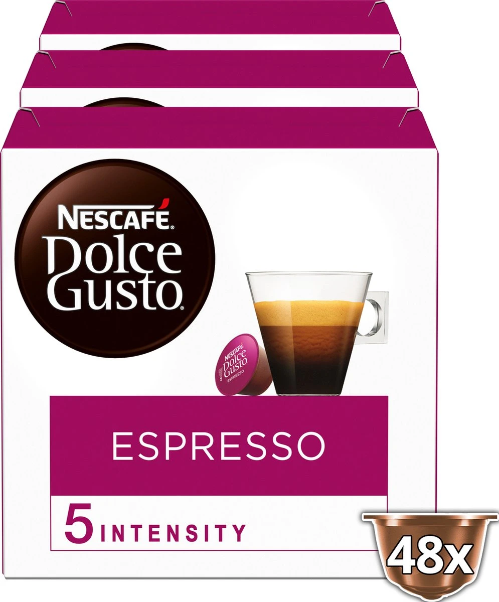 Nescafé Dolce Gusto Espresso Capsules - 48 Koffiecups 2 Nescafé Dolce Gusto Espresso Capsules - 48 Koffiecups - Afbeelding 2