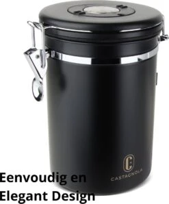 Castagnola Koffie Bewaarbus - Luchtdicht Met CO2 Uitlaat - Voor 600 Gram Koffiebonen - Koffieblik Matzwart Voorraadbussen - Voorraadbus - 1.8L 12 Castagnola Koffie Bewaarbus - Luchtdicht Met CO2 Uitlaat - Voor 600 Gram Koffiebonen - Koffieblik Matzwart Voorraadbussen - Voorraadbus - 1.8L -Koffie Drinken Winkel 995x1200 6