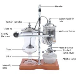 Coffee Maker, Elegant Double Ridged Fulcrum With Handle, Luxury Silver Coffee Maker, Antique Coffee Tea Brewer, Tea Maker -Koffie Drinken Winkel Coffee Maker2C Elegant Double Ridged Fulcrum with Handle2C Luxury Silver Coffee Maker2C Antique Coffee Tea Brewer2C Tea Maker 5