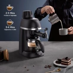 Espresso Machine Coffee Maker 17 Espresso Machine Coffee Maker -Koffie Drinken Winkel Espresso Machine coffee maker Cappuccino Latte Machine Black 3.5 Bar 1 4 Cup 5