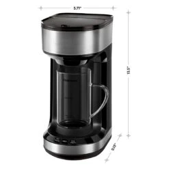 Froth Brew Coffee Maker And Milk Frother Single Serve Brewer For K-Cup Pods & Grounds, Glass Mug And Reusable Filter -Koffie Drinken Winkel Froth Brew Coffee Maker and Milk Frother Single Serve Brewer for K Cup Pods 26 Grounds2C Glass Mug and Reusable Filter 6
