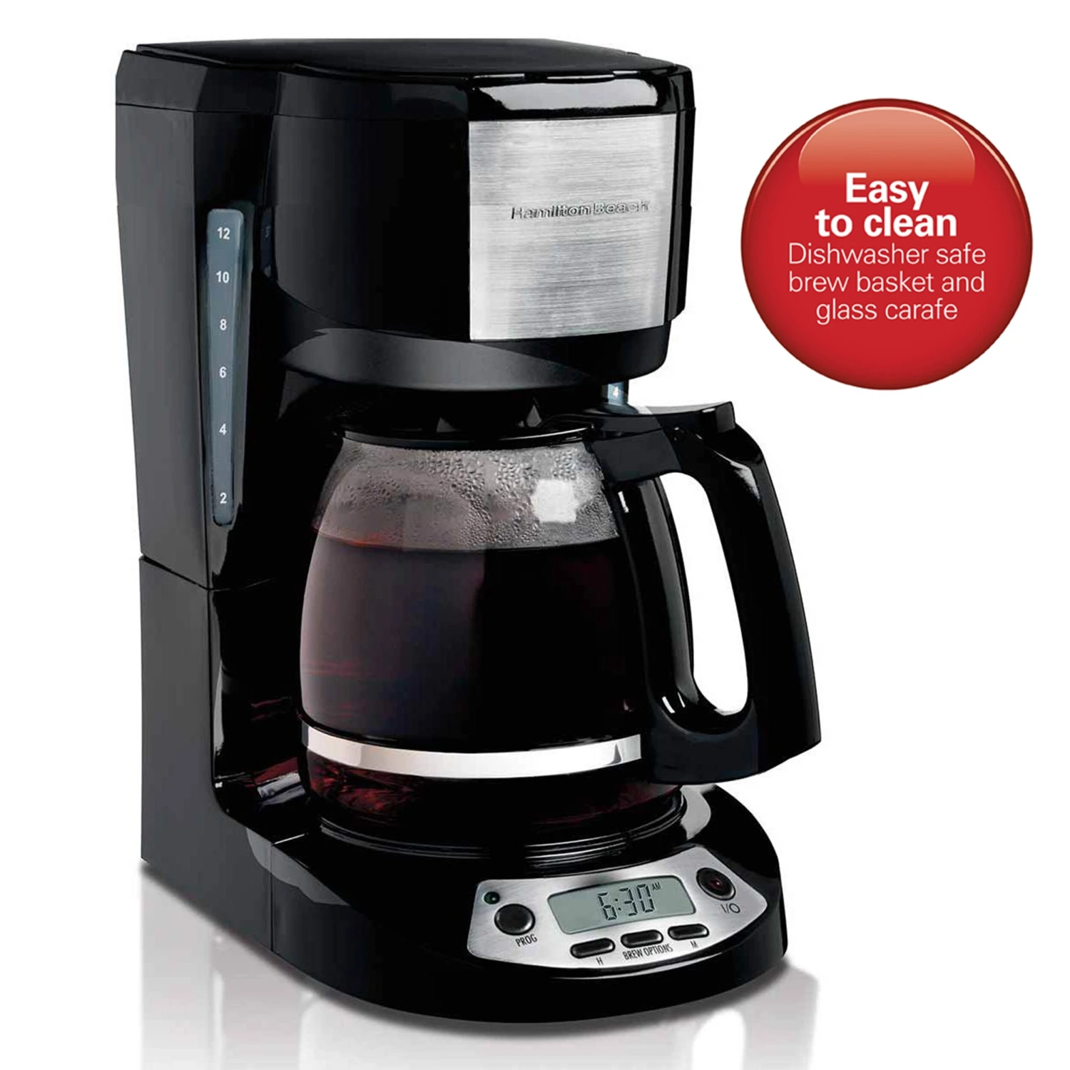 Hamilton Beach 12 Cup Programmable Coffee Maker In Black 3 Hamilton Beach 12 Cup Programmable Coffee Maker In Black - Afbeelding 3