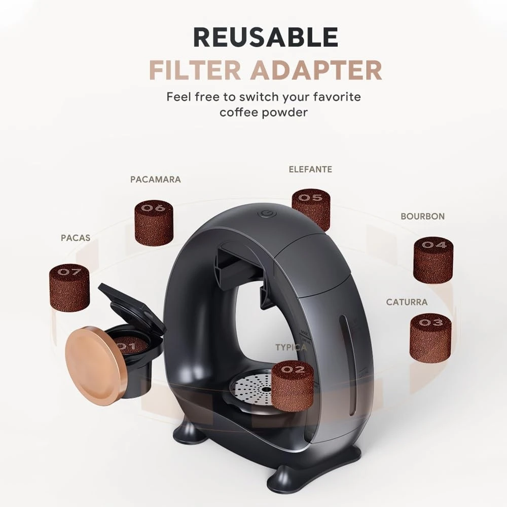 Semi-automatic Coffee Maker For Home 240ml 85 Degrees Constant Temperature 1400W Silent Portable Coffee Maker Machine 6 Semi-automatic Coffee Maker For Home 240ml 85 Degrees Constant Temperature 1400W Silent Portable Coffee Maker Machine - Afbeelding 6