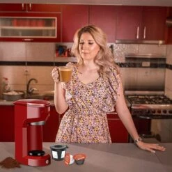 Single Serve Coffee Maker 6-14OZ With Filter Coffee Brewer -Koffie Drinken Winkel Single Serve Coffee Maker 6 14OZ With Filter Coffee Brewer 13