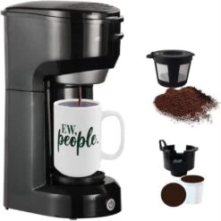 Single Serve Coffee Maker 6-14OZ With Filter Coffee Brewer -Koffie Drinken Winkel Single Serve Coffee Maker 6 14OZ With Filter Coffee Brewer 5