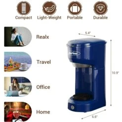 Single Serve Coffee Maker 6-14OZ With Filter Coffee Brewer -Koffie Drinken Winkel Single Serve Coffee Maker 6 14OZ With Filter Coffee Brewer 7