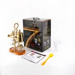 Siphon Coffee Maker Vintage Belgian/Belgium Family Balance Syphon Coffee Brewer, Elegant Double Ridged Fulcrum With Tee Handle