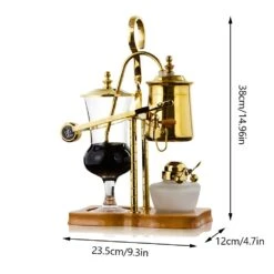 Syphon Coffee Maker, Siphon Coffee Brewer Balance Siphon Coffee Maker Makes 4-5 Cups, Elegant Retro Family Siphon Brewer